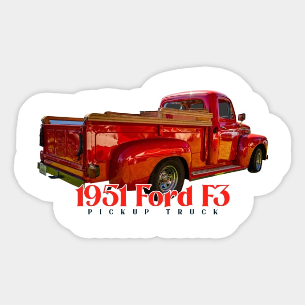 1951 Ford F3 Pickup Truck Sticker by Gestalt Imagery